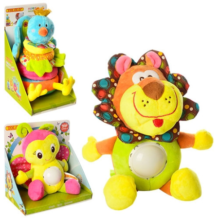 фото Плюшевый зверек X11820-21 музыка свет 25см