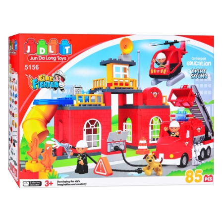 фото Конструктор JDLT 5156  Пожарная станция (85 деталей)