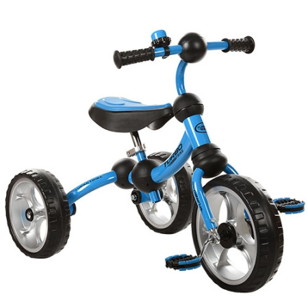фото Детский трехколесный велосипед Turbotrike M 3192-1 со звоночком (голубой)