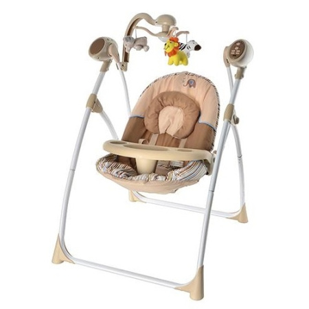 фото Детские качели M 1540-3 с электроприводом, пульт управления, бежевая