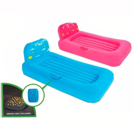 фото Детская надувная кровать BESTWAY 67496 велюр проектор (132-76-46см)