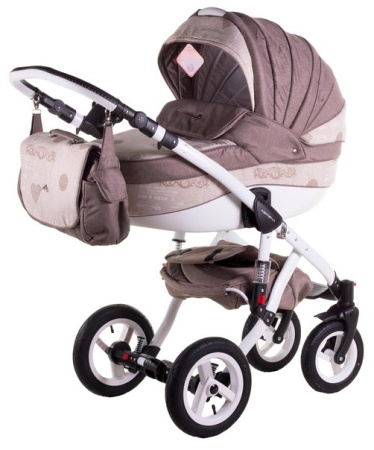 фото Коляска 2 в 1 Adamex Aspena World Collection love cappucino 620252