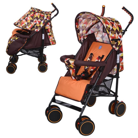 фото Детская коляска BAMBI M 3425-7 прогулочная трость (оранжевая)