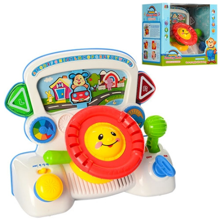 фото Детский развивающий автотренажер 8808-5 подвижный руль