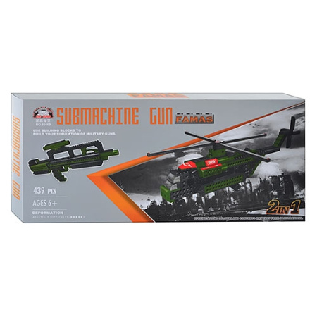 фото Конструктор для детей 81069 оружие вертолет (439 деталей)