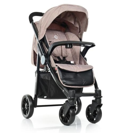 фото Детская коляска-книжка El Camino ME 1027L TEMPO Latte прогулочная с чехлом (бежевая)