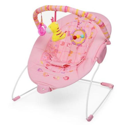 фото Детский шезлонг 6787 вибро и дуга с подвесками