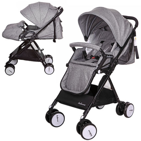 фото Коляска детская A8-GRAY прогулочная книжка (серый)