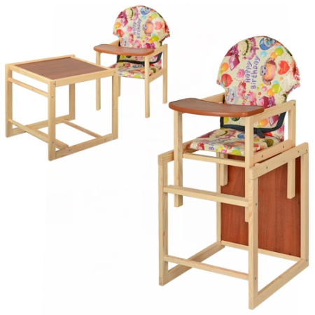 фото Стульчик для кормления Vivast М V-002-11 трансформер (Happy Birthday)