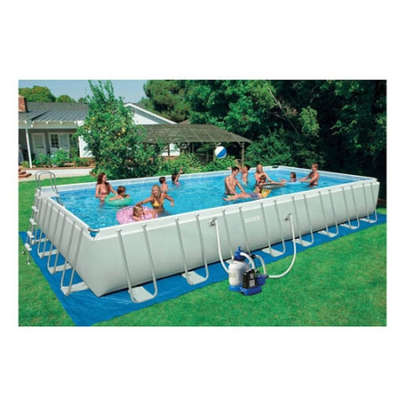 фото Каркасный прямоугольный бассейн Intex 28372 с фильтр-насосом (975-488-132 см)