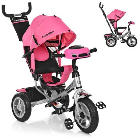 фото Детский трехколесный прогулочный велосипед ITRIKE M 3115HA-10 (нежно-розовый)