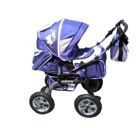 фото Детская коляска Viking Extra с бабочками 6-ти амортизаторная (о)