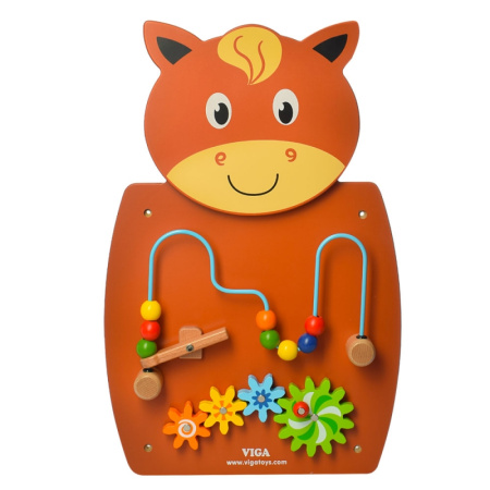 фото Деревянный развивающий бизиборд MD 2005 лабиринт и трещотка