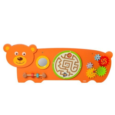 фото Детский деревянный бизиборд MD 2014 развивающий мишка (90 см)