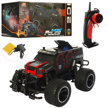 фото Полицейский джип 666-630QMA на резиновых колесах с амортизаторами (35 см)