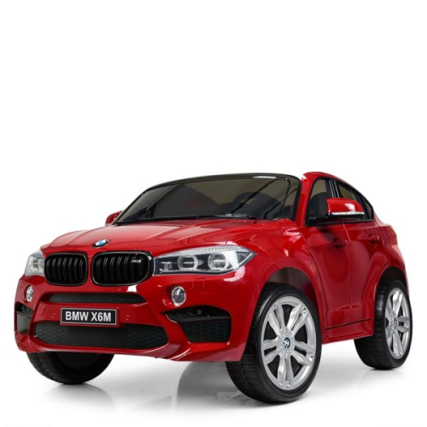 Детский электромобиль джип BMW X6M JJ2168EBLRS-3 радиоуправление и автокраска (красный)