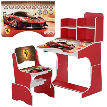 фото Парта для детей Bambi W 2071-20 Ferrari регулируемая по высоте (красная)