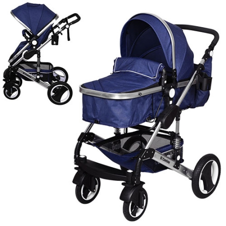 фото Коляска для детей El Camino ME 1006-4 GRANDE универсальная книжка (синяя)