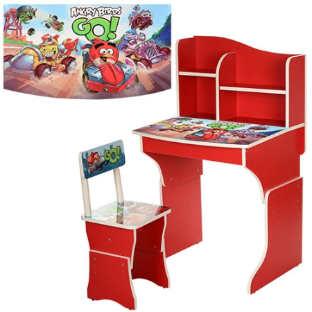 фото Парта ростовая MV-904-30 Angry birds (красная)