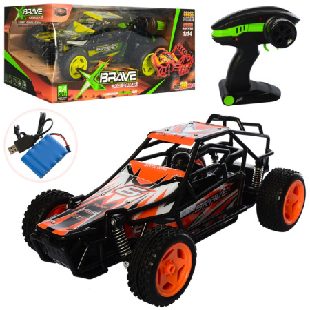 фото Машина с радиоуправлением 666-766A небьющийся корпус и резиновые колеса (34 см)