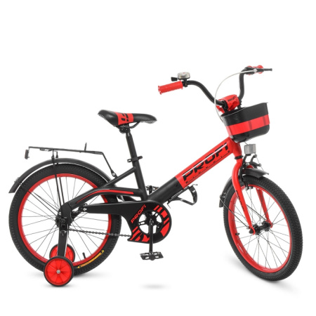 фото Велосипед для детей 18 дюймов Profi W18115-5 Original (красно-черный матовый)