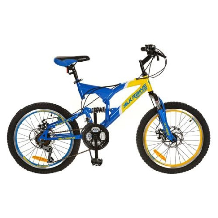 фото Велосипед спортивный 20" Ukraine Style G20S226-UKR (желто-голубой)