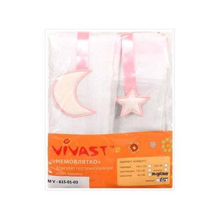 фото Балдахин на кроватку Vivast М V-615-01-03 (розовая лента)