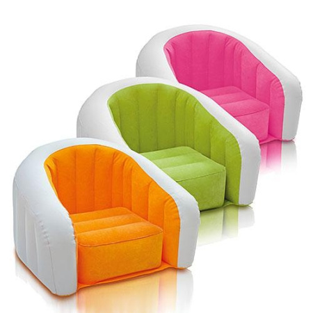 фото Велюровое надувное кресло Intex 68597 с ремкомплектом