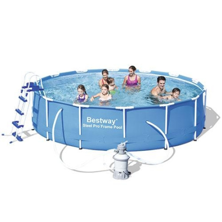 фото Бассейн каркасный Bestway 56308 с фильтром и аксессуарами (427-100 см)