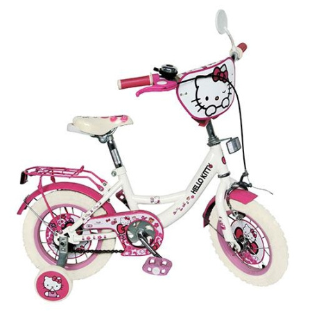 фото Двухколесный детский велосипед 14" HK 0074 W Hello Kitty (белый с розовым)