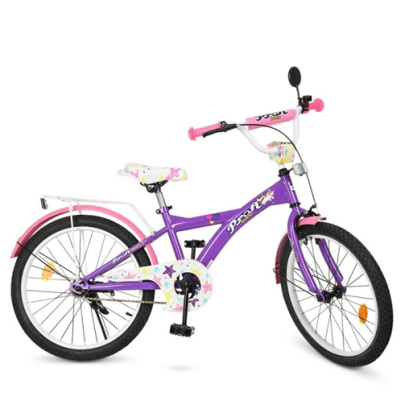 Двухколесный велосипед для девочек 20 дюймов Profi T2063 Original girl (фиолетово-розовый)