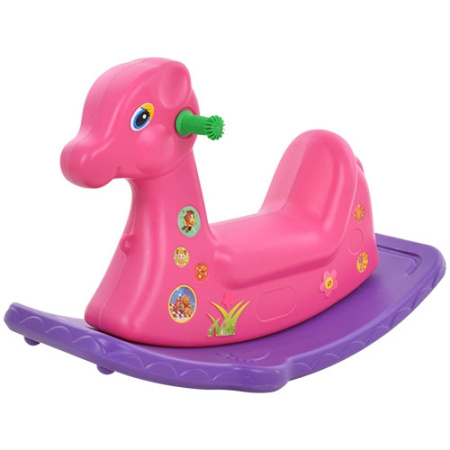 фото Лошадка-качалка YG2016-30-8 пластиковая (сиренево-розовая)