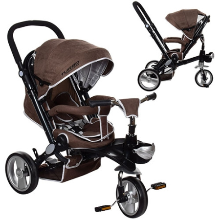 фото Складной трехколесный велосипед TurboTrike M AL3645-13 колеса EVA (шоколадный)