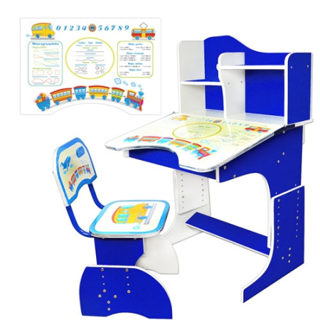 фото Детская парта Bambi HB 2071-01-7 регулируется высота (синяя)