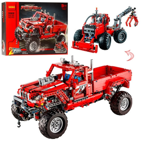 фото Конструктор 2в1 3362 джип и стройтехника (1063 детали)
