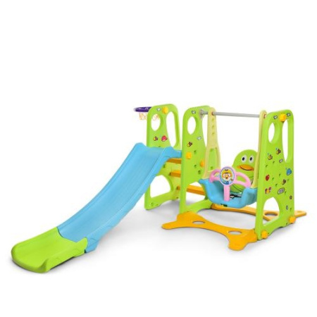 фото Горка-качель с баскетбольным кольцом Bambi HF-H012 пластмассовая
