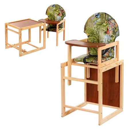 фото Детский стульчик для кормления Vivast V-002-5 (олени с птицами)