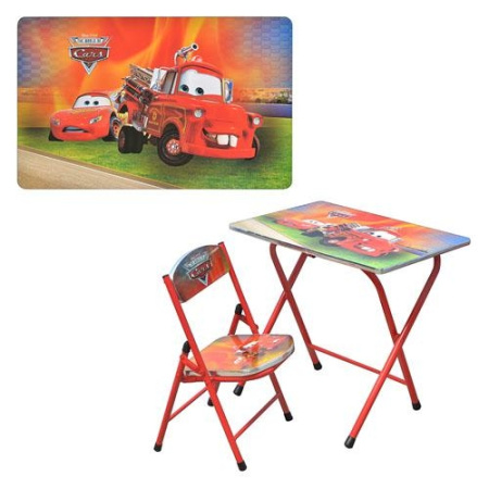 фото Детская парта DT 19-7 – столик со стульчиком Тачки (трещина на спинке)