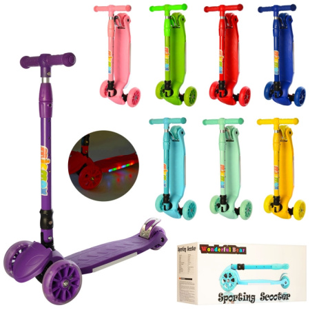 фото Детский трехколесный самокат JR 3-060-9 MAXI свет колес