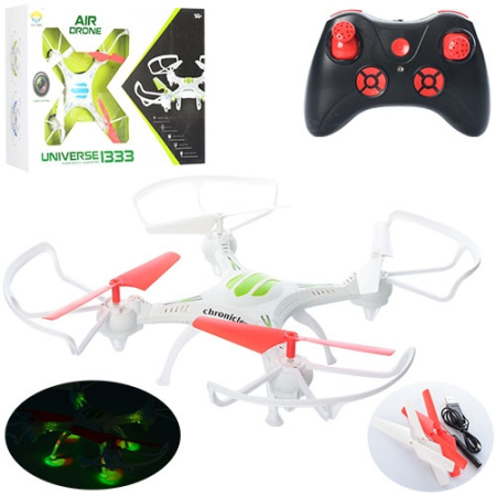 фото Квадрокоптер с радиоуправлением 1333 свет запасные лопасти (28 см)