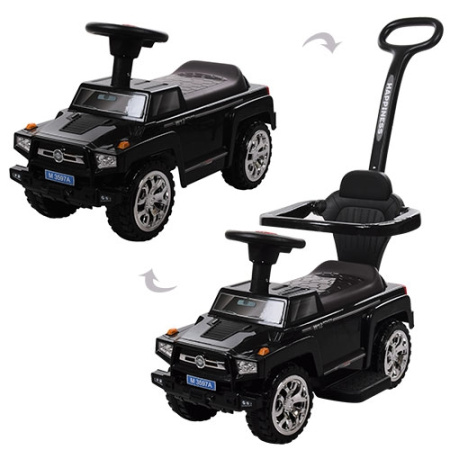 фото Детская каталка-толокар Range Rover M 3597A-2 с родительской ручкой (черная)
