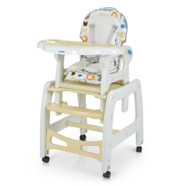 Детский стульчик для кормления M 1563 Animal Beige животные (бежевый)