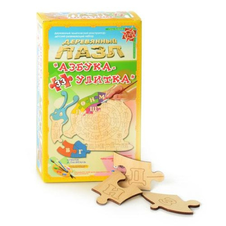 фото Деревянный пазл идр 0206 Улитка-азбука