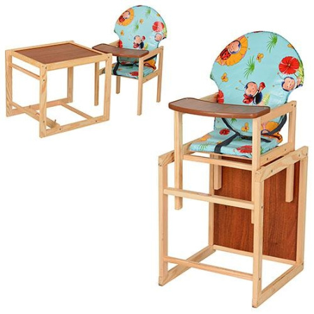 фото Детский стульчик для кормления Vivast V-002-6 (животные голубой)