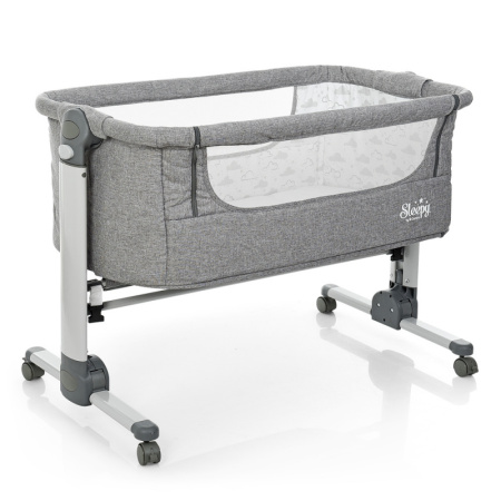 фото Детская кроватка El Camino ME 1026 Sleepy алюминиевая рама (серая)