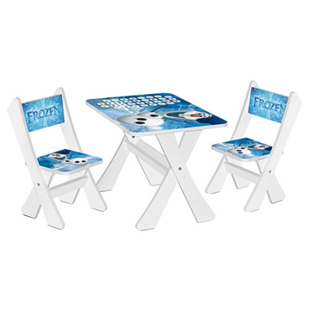 фото Столик со стульчиками для детей М 2100-06 Frozen (белый)
