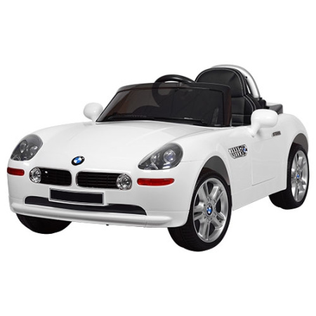 фото Детский электромобиль BMW Z8 JJ1288EBLR-1 с пультом управления и кожаным сиденьем (белый)