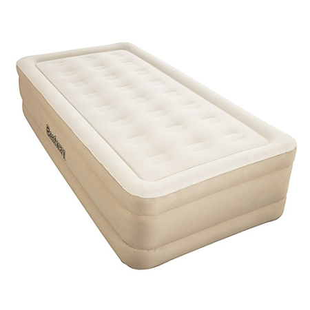 фото Велюровая надувная кровать Bestway 69009 со встроенным насосом (191-97-43см)