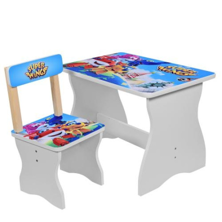 фото Детский деревянный столик со стульчиком 504-31 Super Wings
