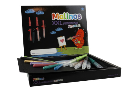 фото Фломастеры и аэрографы металлик Malinos Metallic XXL 16 (8+8 шт)